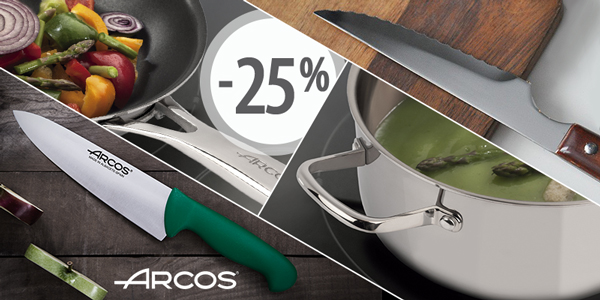 ​-25% на посуду, ножи и столовые приборы Arcos