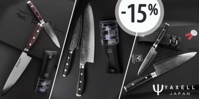 ​Наборы ножей с точилками Yaxell со скидкой 15%