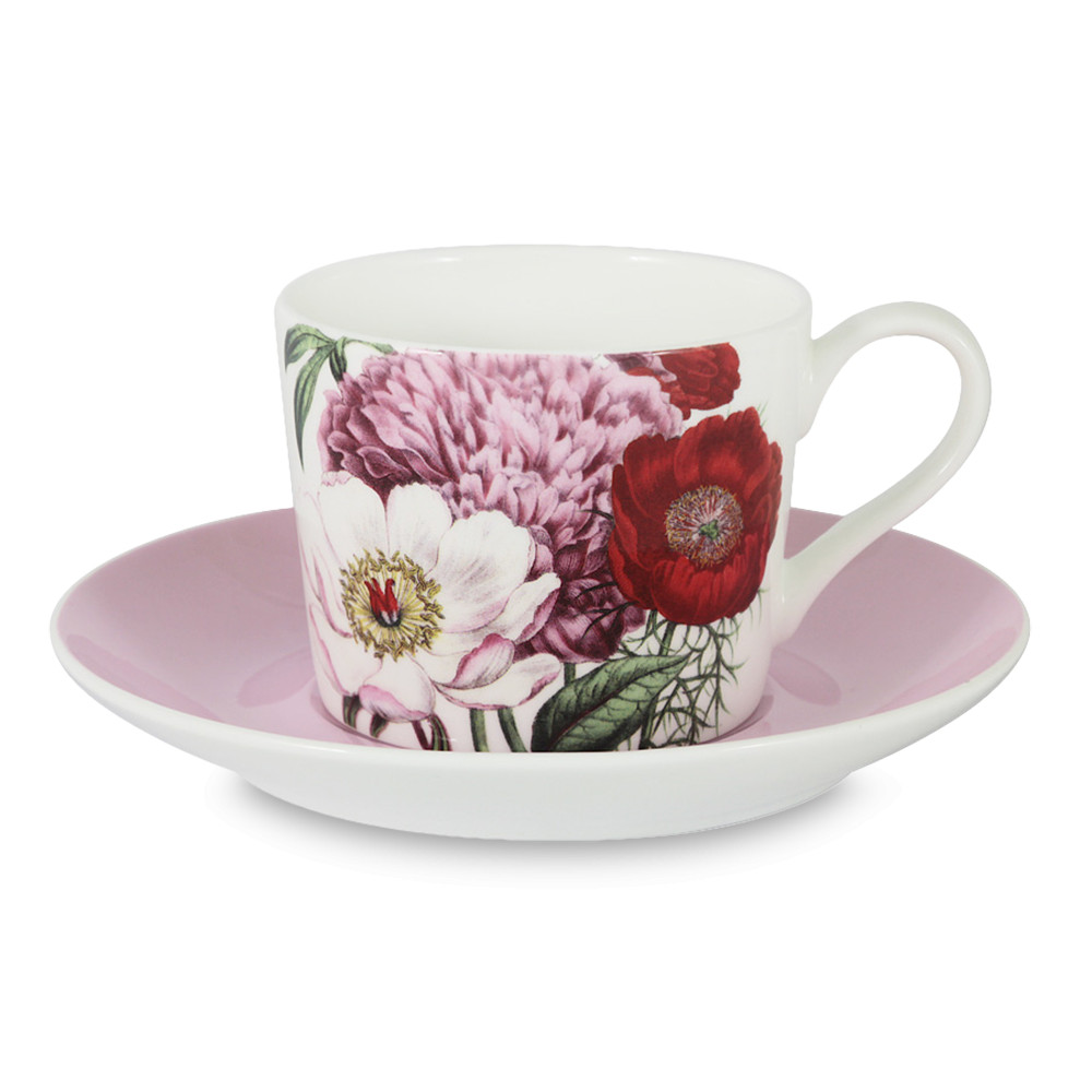 розовая посуда чехия леандер. Anna lafarg кофейная пара.