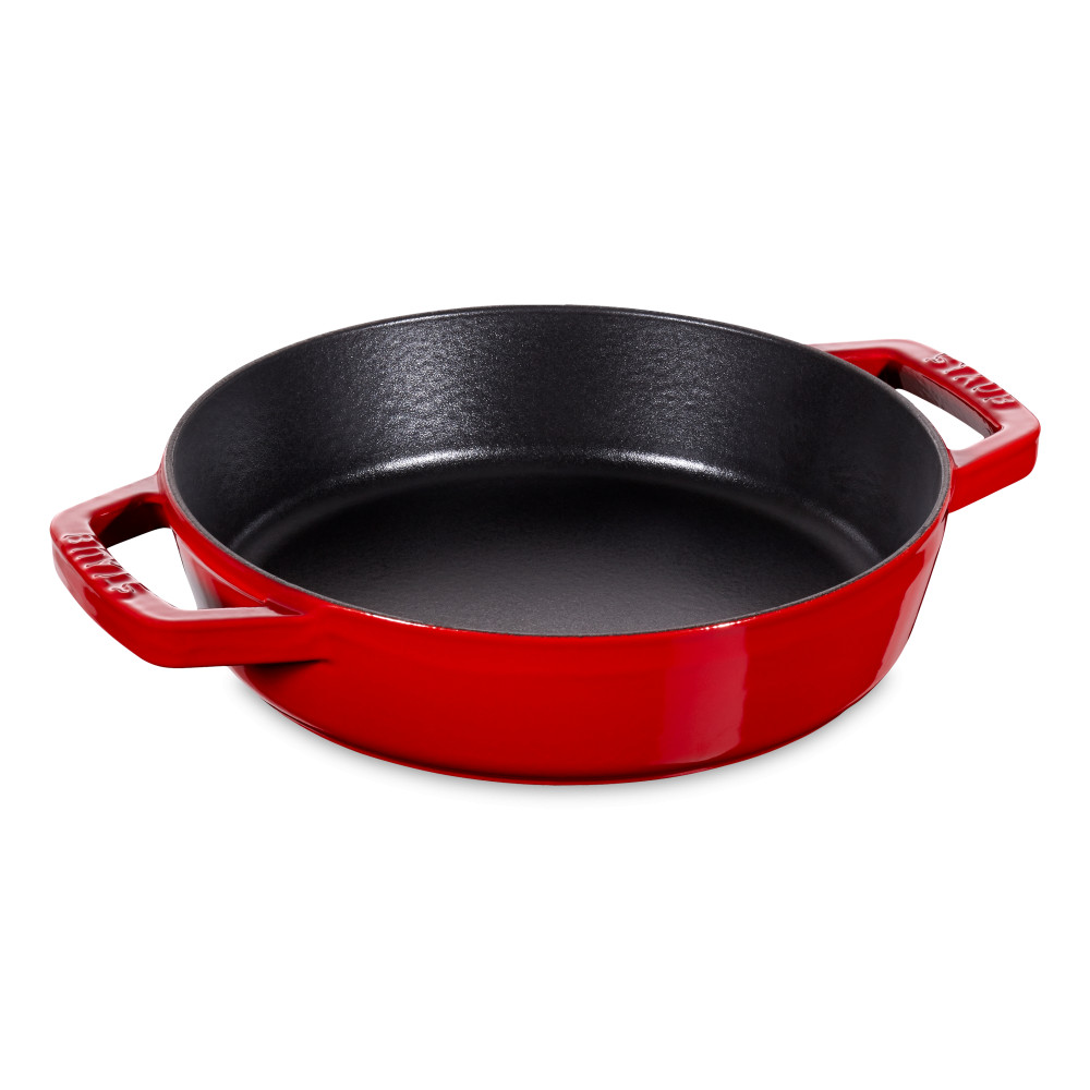 12232006 STAUB, Чугунный эмалированный сотейик с толстым дном с двумя ...
